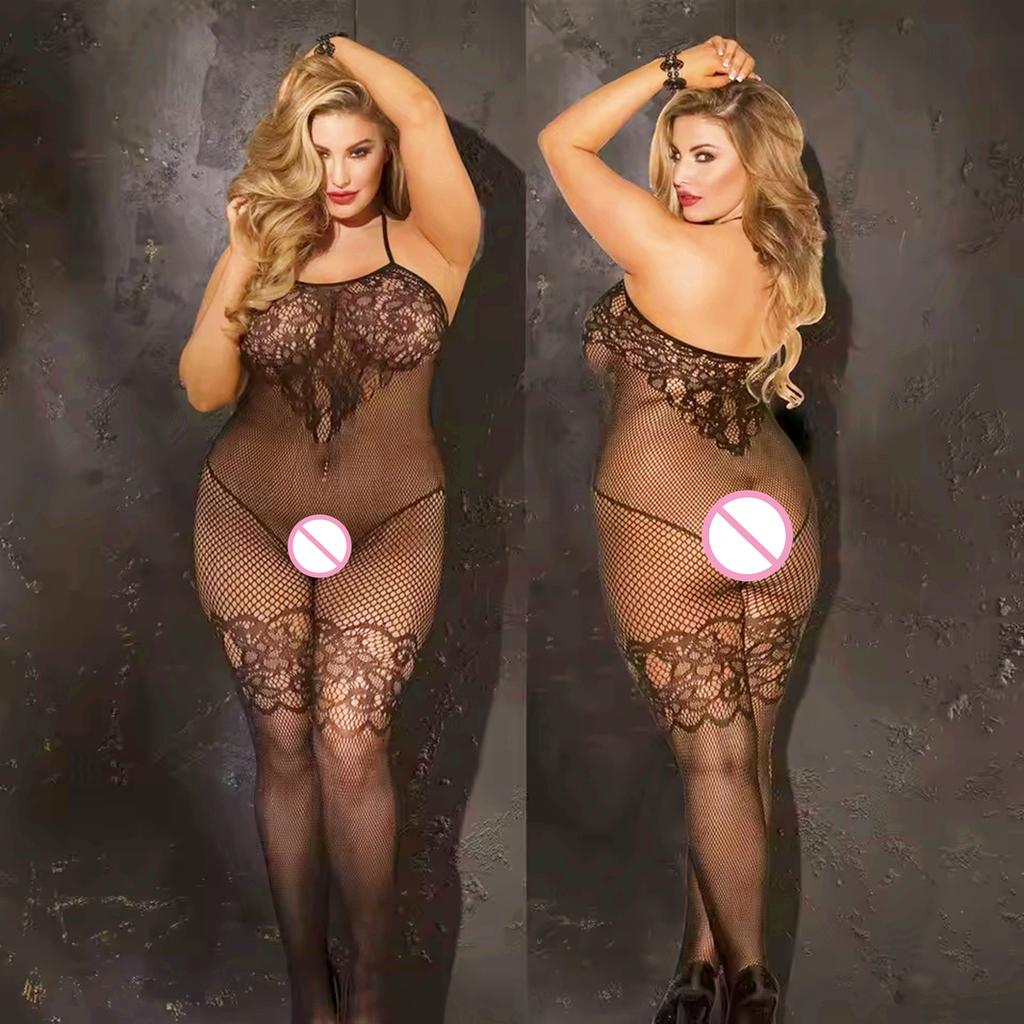 Sexy Adult Female Fishnet Crotchless Mesh Tights Erotic Costumes Teddy Lingerie Bodysuit Underwear Women Bodystocking Outfits