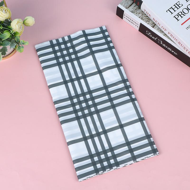 Household Oil Resistant Dining Table Cloth Fashion Disposable Tablecloth Small Fresh Grid Waterproof Tea Table Cloth