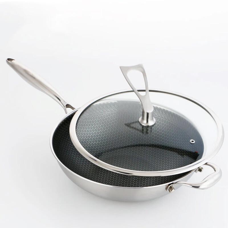 Balde 3-Ply Stainless Steel Honeycomb Wok with Lid, 32CM