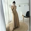 Versatile Solid Color Long-Sleeved Dress - Autumn/Winter Loose Fit with a Design Focus