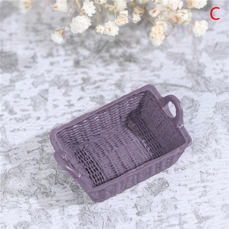 

1/12 кукольный домик миниатюра мини смоляная корзина для хранения модель аксессуары игрушки C