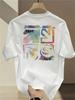 Mens 100% Cotton Suitable for Summer Fashion Printed Short-sleeved Casual Outdoor Multi-functional T Shirt