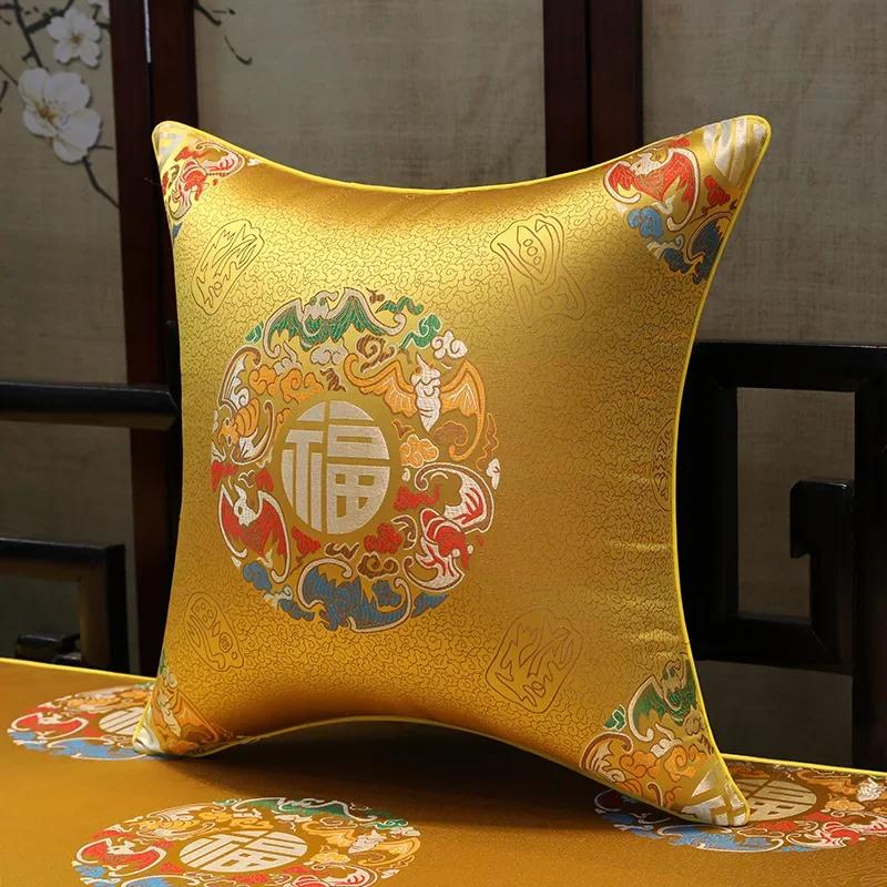 35x50cm/45x45cm Jacquard Plant Bamboo Cushion Cover Chinese Light Luxury Tassels Pillow Covers Decorative Green Black Home Decor