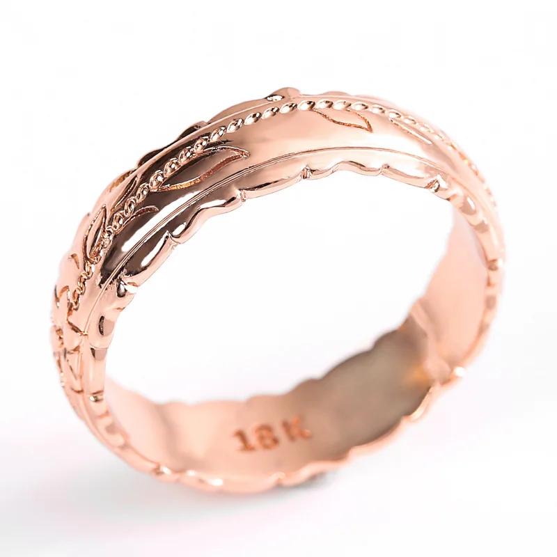 Ofertas Classic 3 Colors Gold Plating Color Engraving Pattern Metal Female Copper Ring for Women Party Accessories