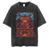 Anime Naruto TShirt Manga Retro Washed Version Kakashi TShirt Pain TShirt Lee Tobi Top Mens  Cotton Streetwear