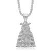 Europe, America, New Hip-hop Jewelry, Gold-plated Full Diamond Dollar Dollar Bag Pendant Necklace