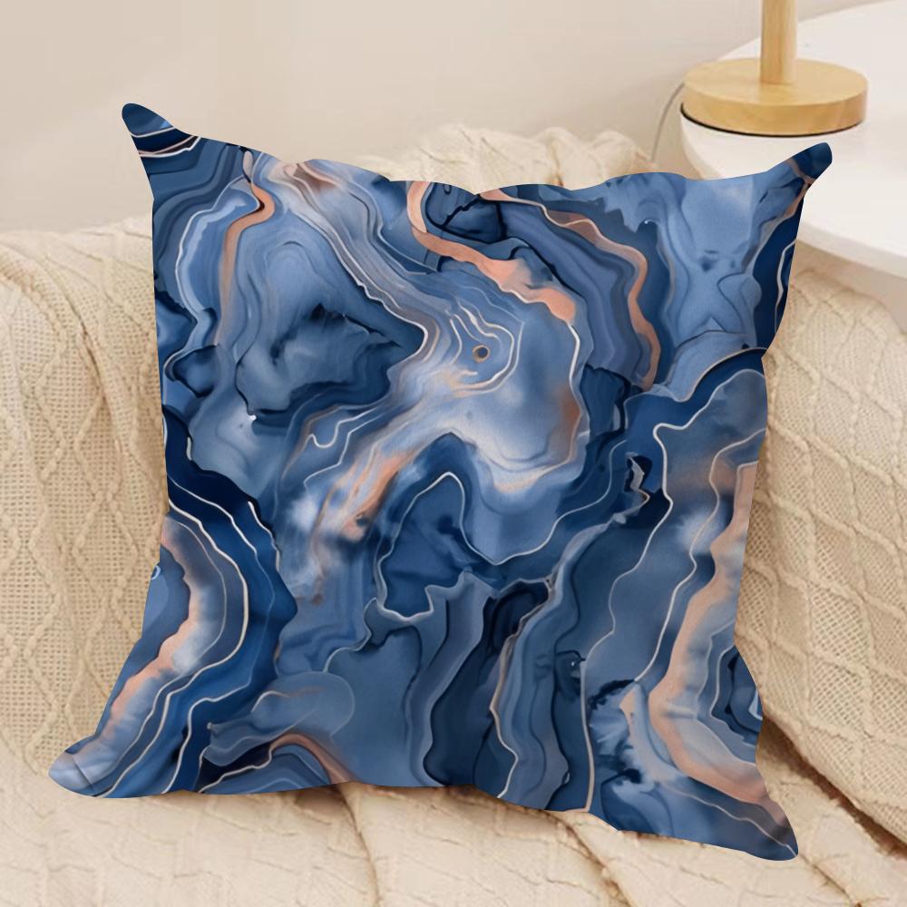 Marble pattern Cushion Cover Soft Plush Fabric DoubleSided Printed Cushion Covers for All Seasons Modern HomeDecor Gift