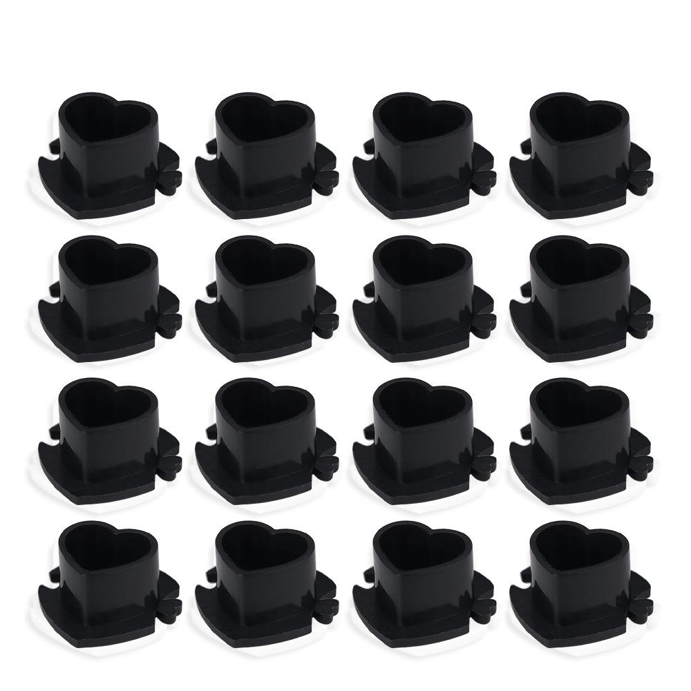 200 Heart-Shaped Tattoo Ink Cups with Base - Plastic Pigment Containers for Tattoo Art