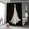 1/4Pcs Halloween Decoration Pure White Ghost Pattern Shower Curtain Bathroom Decor Halloween Decoration Indoor Shower Curtain