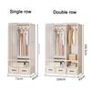 Simple Wardrobe Dustproof Wardrobe with Drawers Household Assembled Simple Storage Armoire Large Capacity Bedroom Furniture