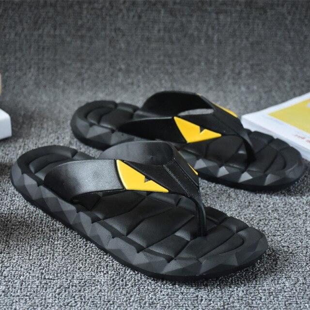 Men Slippers Lace -Up Shoes Thick Sole Non -Slip White Sandals Summer Slides Beach Shoes Man Slipper Fish Shower Rubber Flip Flops