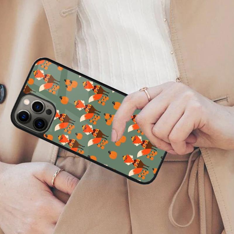 Autumn Leaves Fall Fox Pumpkin Magnetic Phone Case For APPLE iPhone 17 Air 16 14 13 12 Pro Max 15 Plus Wireless MagSafe Cover