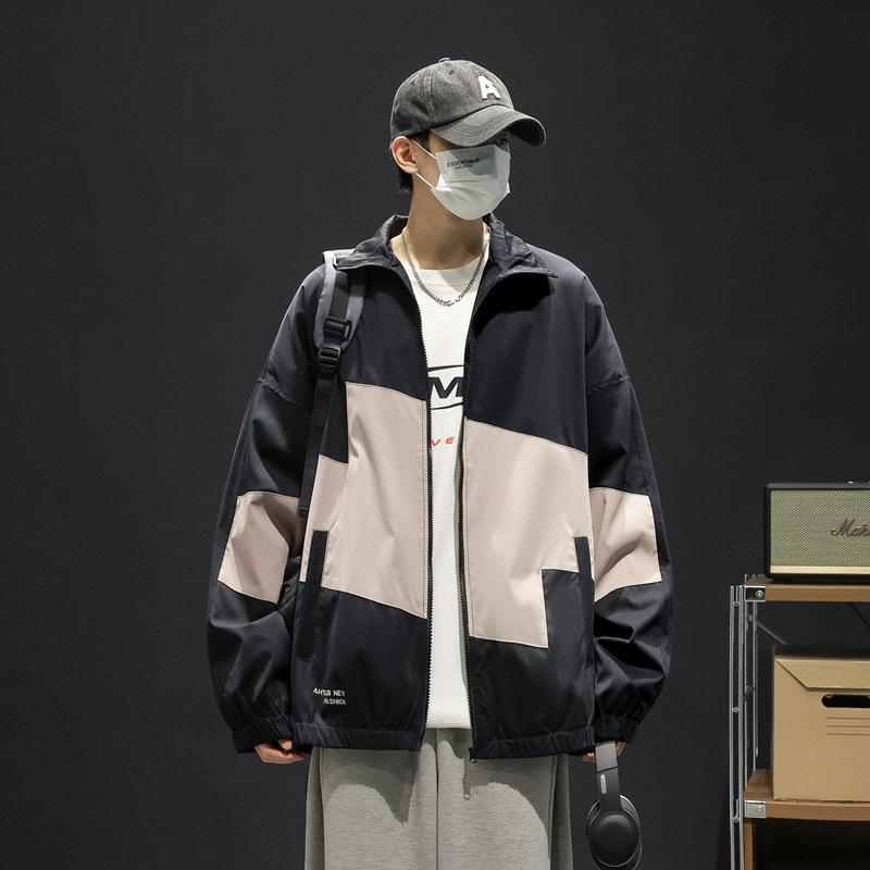 

Осенняя куртка Куртка Мужская повседневная куртка Пара Свободная универсальная куртка 5XL чёрный