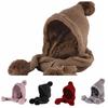 Neck Warmer Knitted Hat Scarf Set Twist Neckerchief Fashion Cycling Balaclavas Hat  All-match