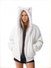 American vintage mountain carving jacket for women, autumn/winter hooded fur collar short jacket, thickened fluffy hot girl jacket, street style
