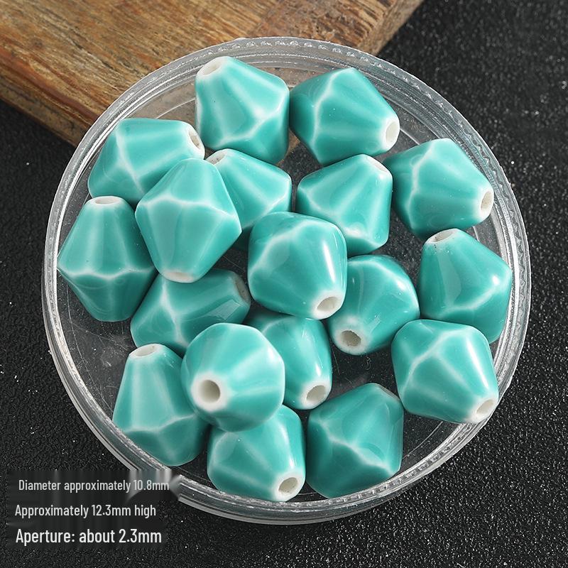 Macaron Rhombus Ceramic Beads for DIY Jewelry Making