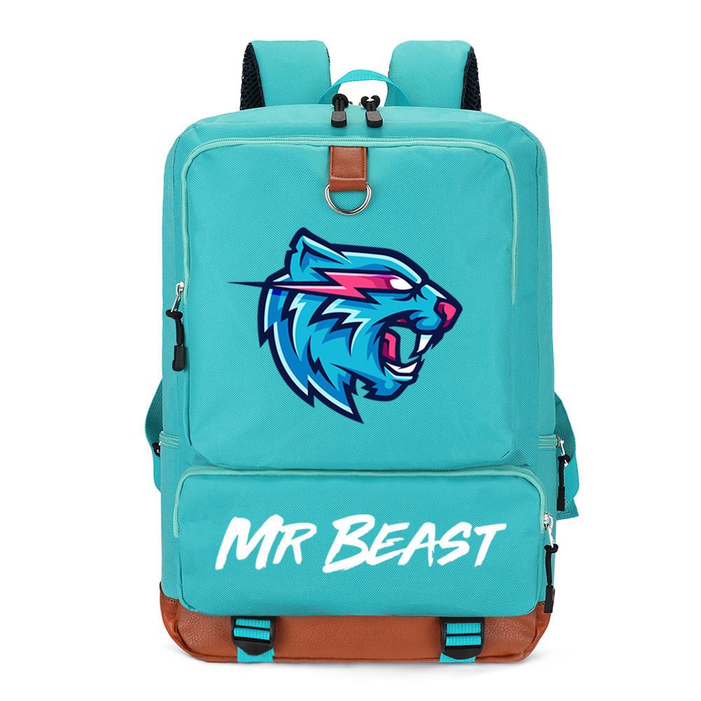 Mr. Beast Oxford Cloth Backpack Computer Bag Junior High School Students Personality Large Capacity Schoolbag
