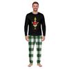 Christmas Print Crewneck Top and Jogger Pants Set Two Piece Holiday Casual Outfit