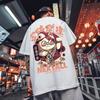 2023 Summer Men Kawaii Lucky Cat Printed T Shirt Homme Short Sleeve Hip Hop Streetwear T-Shirts Japanese Fashion Y2K Tee Shirt