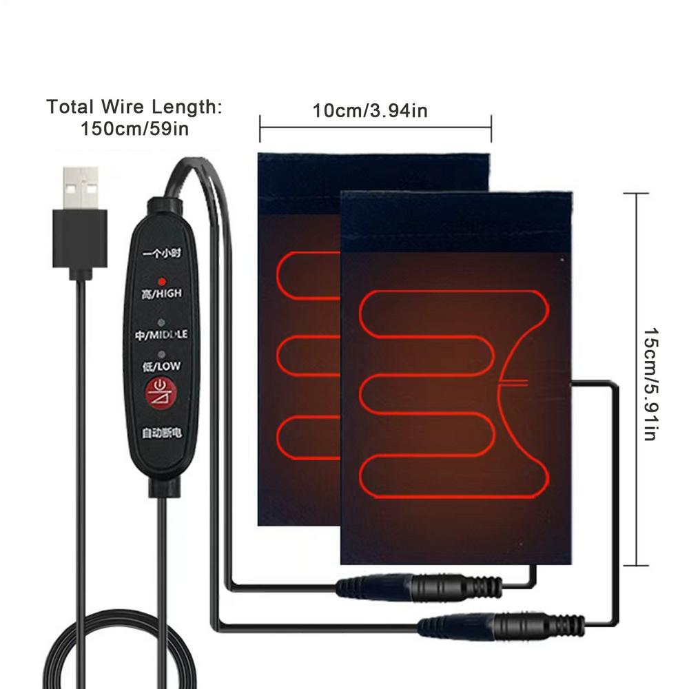 

Motorcycle Heated Grips Cover USB Electric Heating Bicycle Motorbike Motorcross Handle Handlebar Warmer Removable Grips чорний