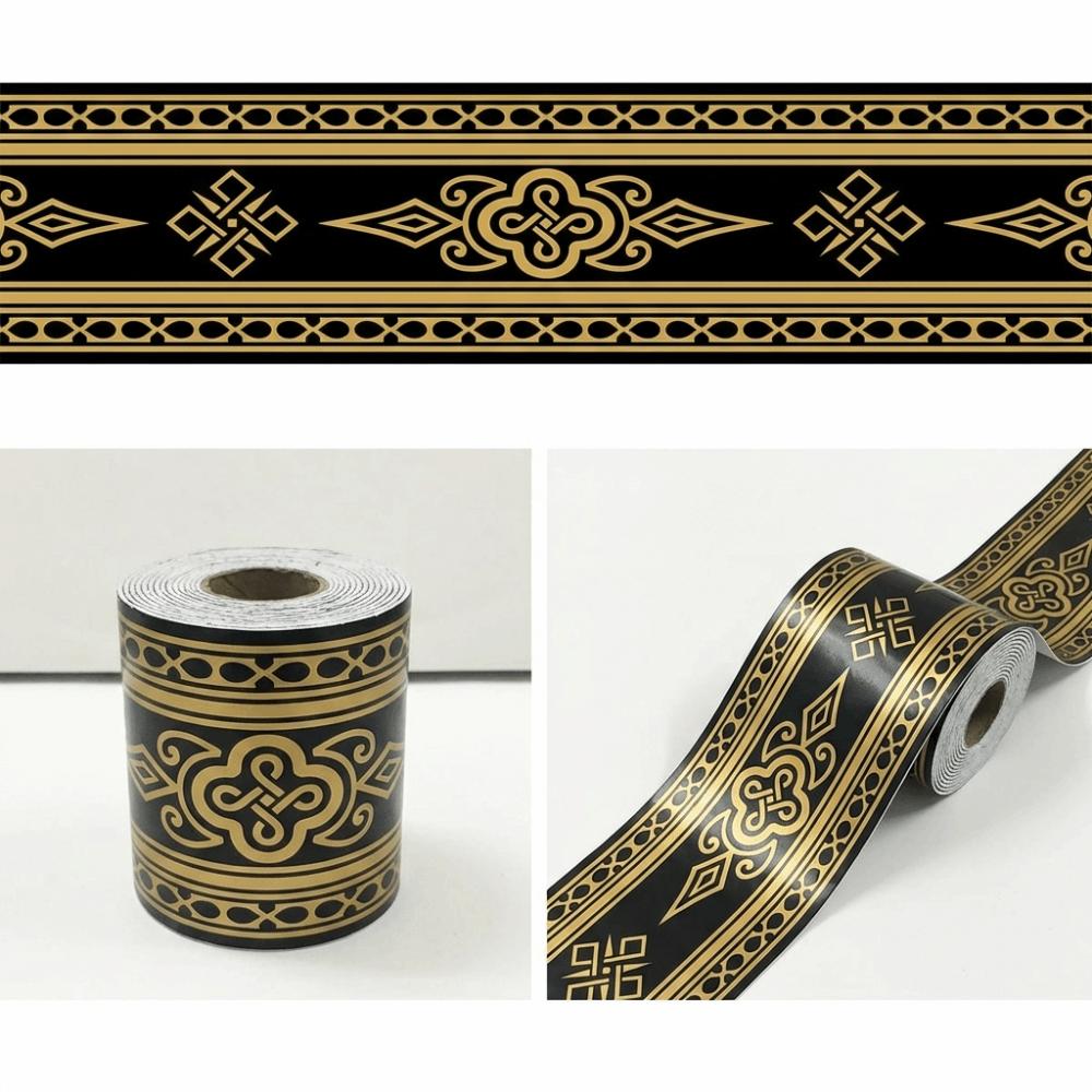 DIY 10 Meter Wall Base Self Adhesive Thickened Wall Sticker Soft Anti-collision Skirting Line Living Room