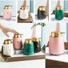 Easy To Press Lotion Soap Bottle Ceramic Gel Hand Sanitizer Bottle Soap Pump Dispensers  Kitchen