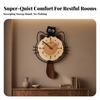 Cat-Shaped Wall Clock Modern-Vintage Cat Decorative for Living Room