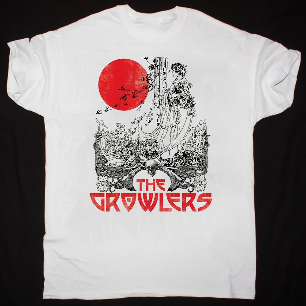 Музыкальный концерт группы The Growlers Белая хлопковая футболка Унисекс Унисекс футболка XXXXL