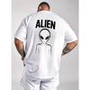 Alien Graphic Tee Men's Pure Cotton Casual Crew Neck Short Sleeve T-Shirt Summer Top