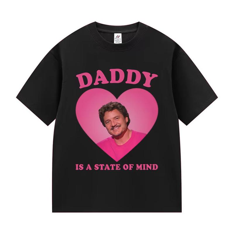 Actor Pedro Pascal Movie Graphic T Shirt Unisex's Retro High Quality Fashion Clothing T-shirts Unisex Cotton Oversized T-shirt Tops
