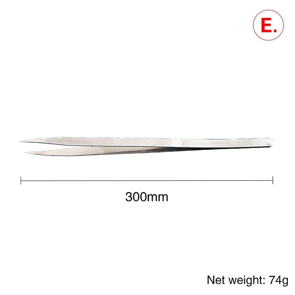 High Precision Tweezers Craft Tweezers Non-Serrated Jewelry Tweezers with Fine Point Tip Stainless Steel Needle Nose Hobby Tweezers for Sewing Beading