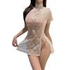 Sex Underwear Sexy Lace Split Split Perspective Cheongsam Uniform Pure Desire Passion Free Pajama Set Buttocks Cheongsam