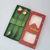 2/4/6 Stück Weihnachts-Gabel- und Löffel-Set, Edelstahl Kreatives Geschirr, Kaffee Tee Dessertgabeln und -löffel Geschenkset