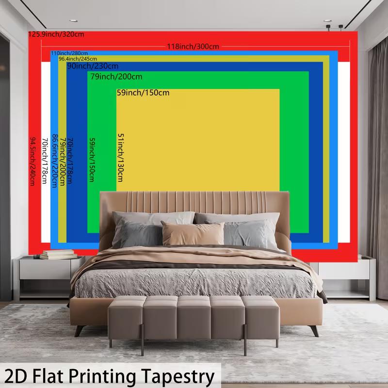 2D Blacklight Reactive Anubis Tapestry Trippy Egyptian Home Decor