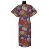 Indian Purple Long Fruit Print Cotton Hippie Maxi Women Nightwear Caftan Dress CKFTN-SCRN-FULL-BUYIT-009