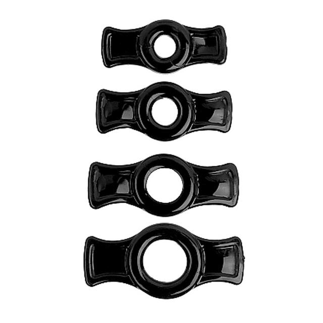 Male 4pcs 1 Set Penis Lock Cock Ring Bondage Penis Erection Ring Delay Ejaculation Enlargement Ball Stretcher