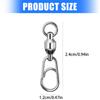 10Pcs Professional Fishing Swivels Double Rings Design And Stainless Steel Construction For Trouts Salmon
