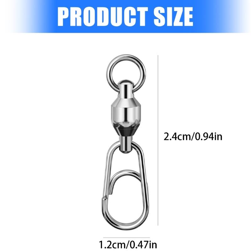 10Pcs Professional Fishing Swivels Double Rings Design And Stainless Steel Construction For Trouts Salmon
