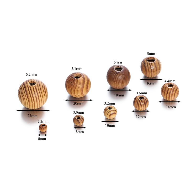 

5-100Pcs/Lot 6-23mm Wooden Natural Beads Round Loose Spacer Maple Beads for DIY Necklace Bracelet Jewelry Making Accessories 12mm x 10pcs
