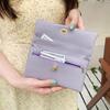 Stylish Women Wallets Long Hasp PU Leather Purses Portable Money Bag Solid Color Simple Multifunctional Coin Holder Fashionable Ladies Purse