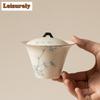 Powder Yin Hand-painted Bamboo Breeze Tea Set Complete Set Luxury Tea Ceremony Set Teapot And Tea Cup Set For Tea Gift Supplies