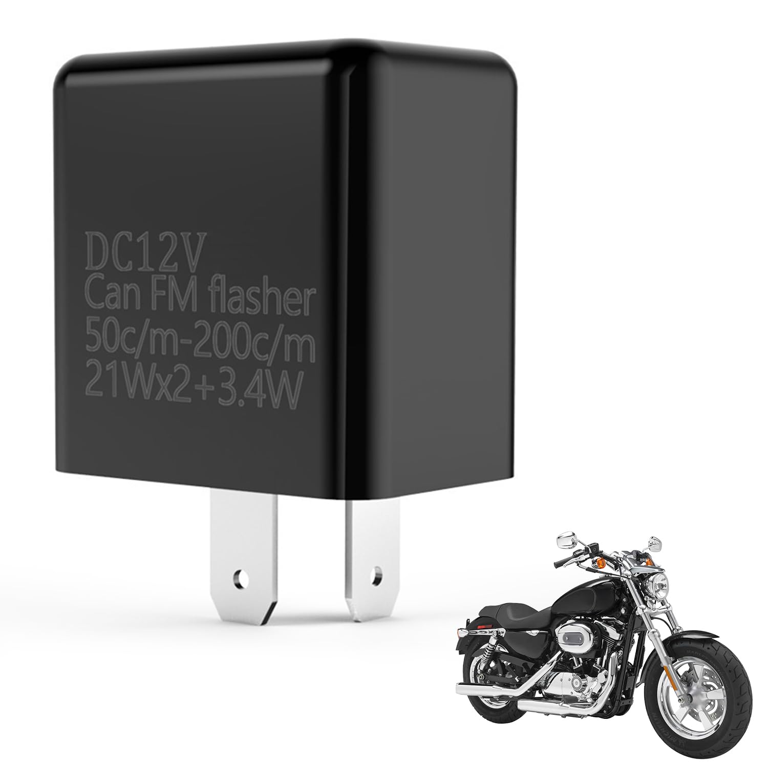 

ADOFUN Motorcycle Turn Signal Relay, LED Compatible, IC Turn Signal Relay, For Motorcycles, Steering