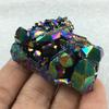 Stunning Natural Quartz Crystal Rainbow Titanium Cluster For Healing And Home Decor