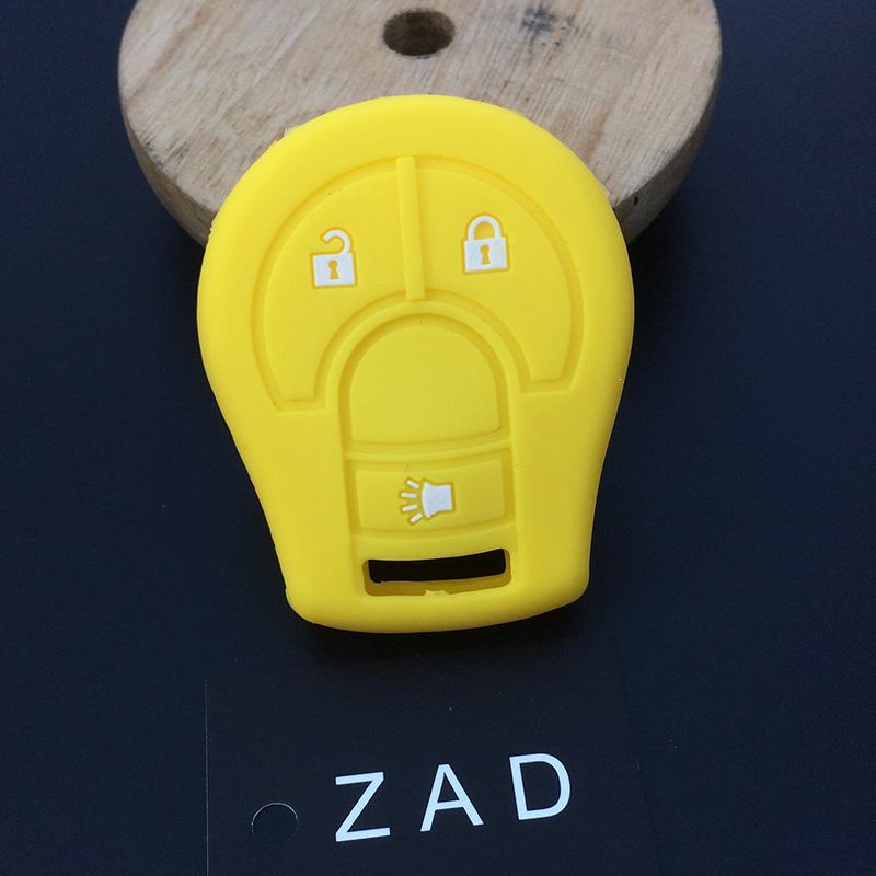 ZAD 3button Silicone car Key Case Cover set For Nissan March Tiida Altima Armada Cube Juke Maxima Pathfinder Rogue Sentra Versa