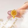 Trendy High-end Disc Lotus Ring Women's Index Finger Ring Ethnic Style