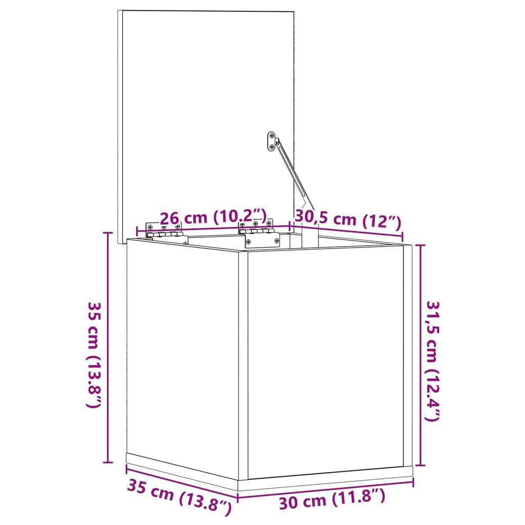 Multifunctional Folding Storage Box Bed Ottoman Ottoman Personal Care Supplies, Home Organizer, Entryway Storage Stool 30 x 35 x 35 cm