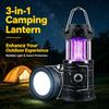 Lámpara De Camping 3 En 1, Luz LED Portátil Para Exteriores, Linterna Antimosquitos Recargable