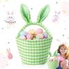 Unique Striped Easters Basket Storage Basket Removable Compartments Portable Easters Rabbits Home Organization