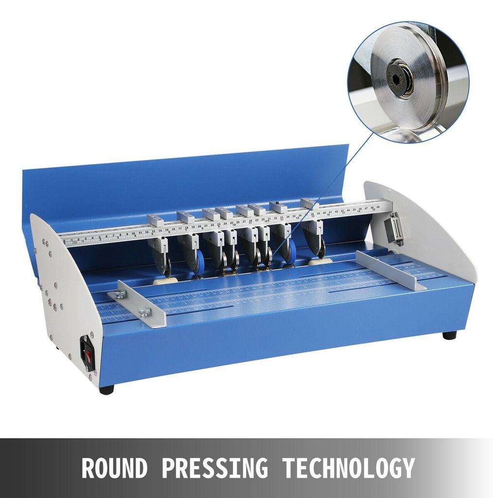 20,5" 520mm Elektrische Rillmaschine 3 in 1 Papierriller Perforierer Ritzer Heavy Duty Metall Elektrischer Ritzer für Papier Karte Buch Rillen