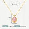 Retro Oval Dove Egg Natural Stone Stainless Steel Necklace for Women